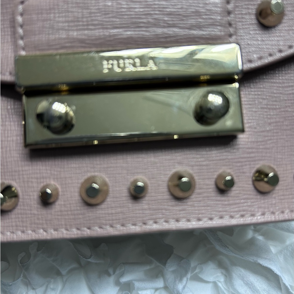⤵️ FURLA  • Dusty Pink Crossbody Leather Bag • Mini/Small • - Picture 5 of 11